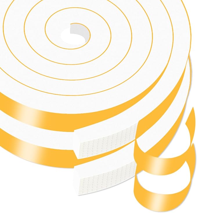 Weather Stripping, High Density CR, Strong Adhesive, 3/4 in x 3/4 in x 13Ft | by MIKONIYA