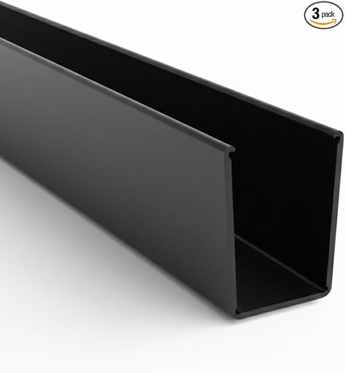 KC Hardware Aluminum Top U Channel Frame 5/8" Wide x 1" Tall by KCHardware