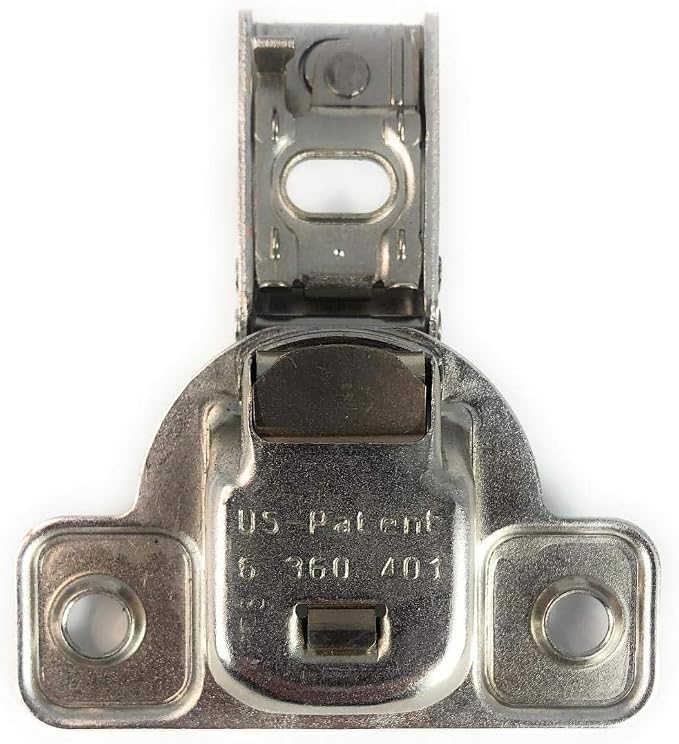 Salice E-Centra Nickel-Plated Metal 106-degree 9/16-inch Overlay Screw-on Face - Image 4