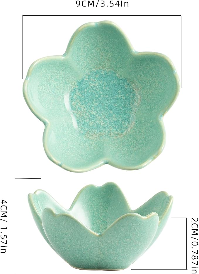 Floral Ceramic Jewelry Tray, 3.5" Ring Holder Trinket Bowl | Petite bowl keeps - Image 2