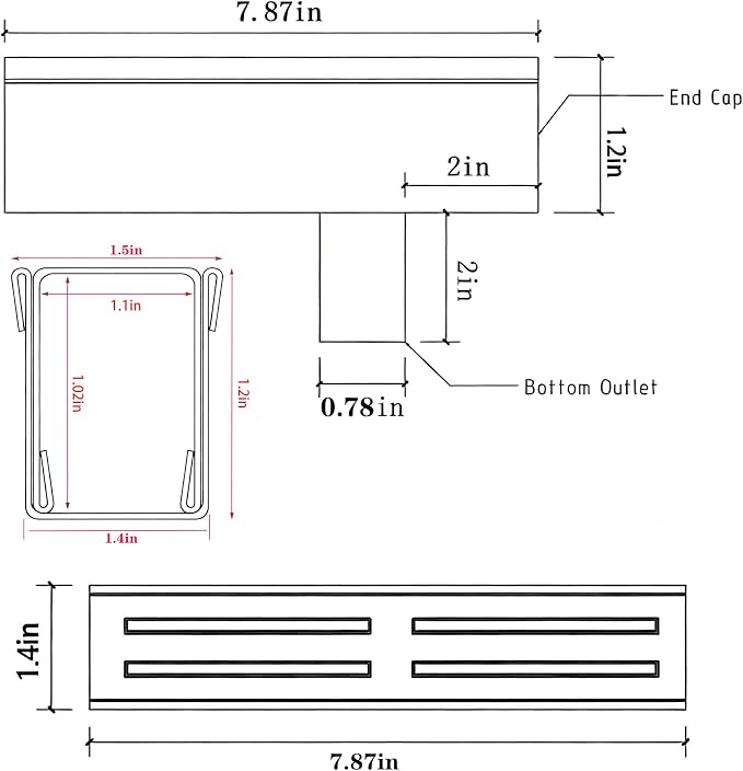 304 Stainless Steel Trench Drain Kit, Narrow Channel Drain - Image 2