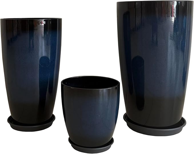 24/21/11 Inch Tall Planter Pots Garden Plastic Planters by MinCHI257