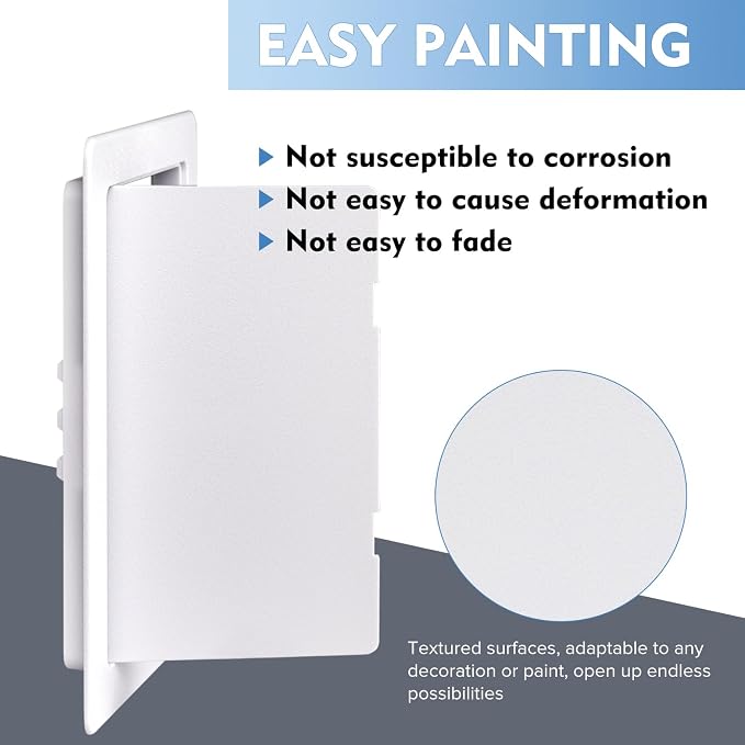 6"x9" Plastic Access Panel, Drywall Ceiling Access Door White - Image 4