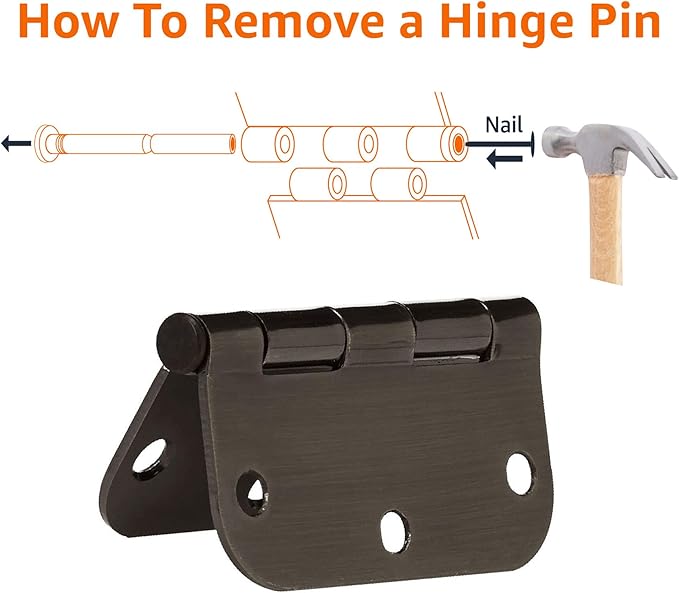 Amazon Basics Rounded 5/8 Radius Interior Door Hinges - Image 4