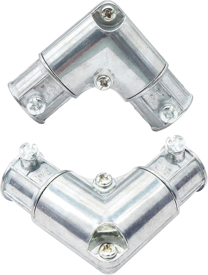 10 Pieces 1/2 Inch EMT to EMT 90 Degree Inside Corner Pulling Elbows, - Image 4