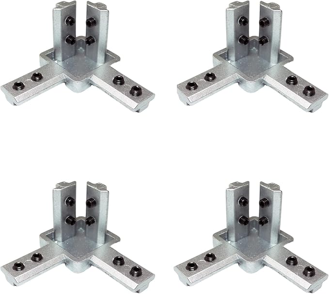 4PCS 4040 Aluminum Profile 3D Connector T-Slot Triple Angle Connector Bracket - Image 2