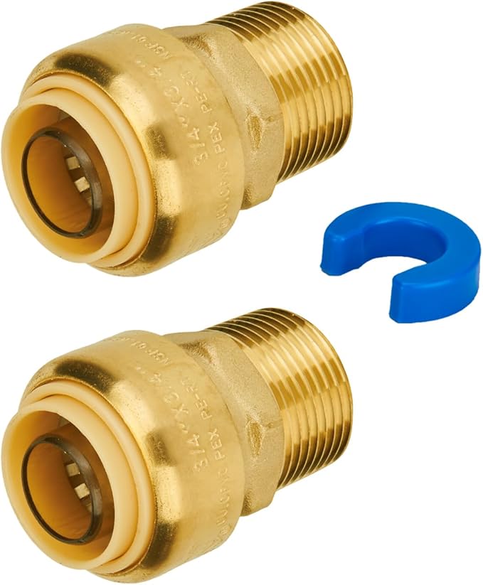 Push Fit Male Adapter, 3/4" x 3/4" Plumbing Fitting, by SUNGATOR