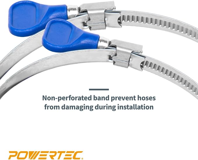 POWERTEC 70226-P2 4 Inch Left Hand Keyed Bridge Hose Clamp, Thumb Screw Key - Image 3
