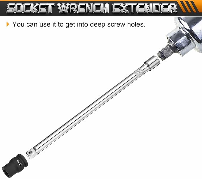 HARFINGTON 1pcs Socket Extension Bar 3/8" Drive 10" Long Extension Bars Impact - Image 5