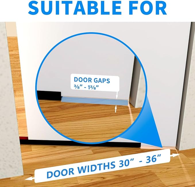 Door Draft Stopper for Bottom of Door, PVC Door Bottom Seal Strip - Image 4