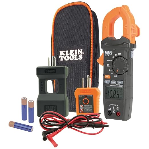 Klein Tools CL120KIT Clamp Meter Electrical Test Kit, AC Auto Ranging 400 Amp by Unknown