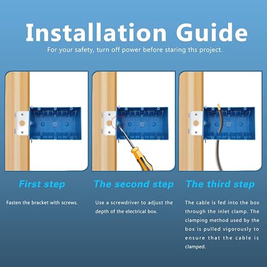 3 Gang Electrical Box Adjustable, 49 cu in - Image 4