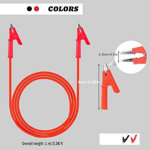 Alligator Clip to Alligator Clip Silicone Jumper Wire | Alligator Clip - Image 5