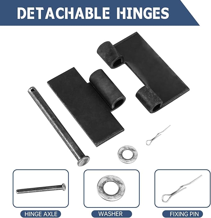 3 Pcs Weld On Hinges Heavy Duty 4" x 4", MOZCORN Weldable Butt Hinges - Image 5