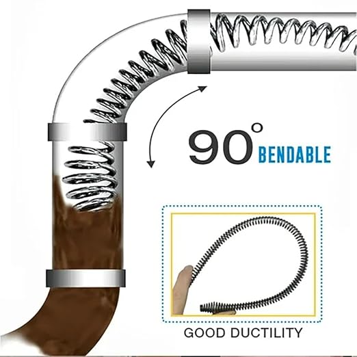 1.5M Length 10mm Reinforced Steel Drain Auger Spring - Image 8