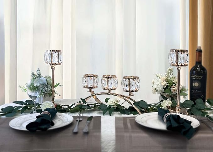 Crystal Bowl Tealight Candelabra Votive Candle Stand/Candleholder Sets - Image 5