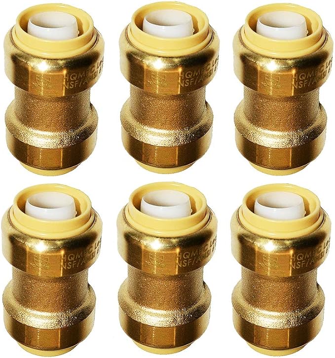 Pex Fittings 3/4 inch Straight Coupling Push Fit PEX Fitting, Push-to-Connect by HQMPC