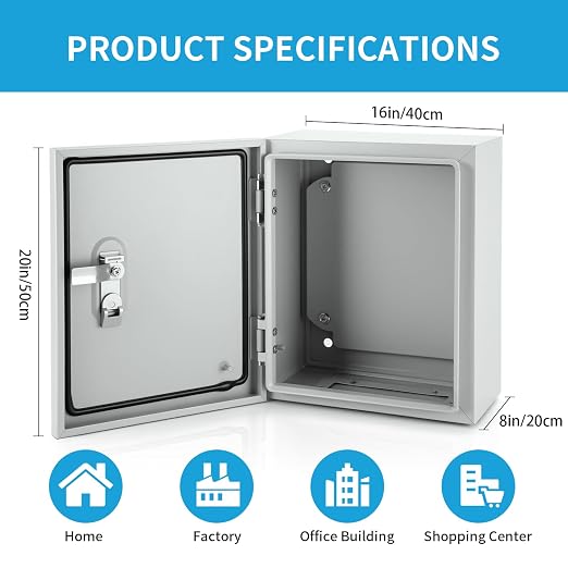 Heavy Duty 20 x 16 x 8'' Outdoor Junction Box - Image 2