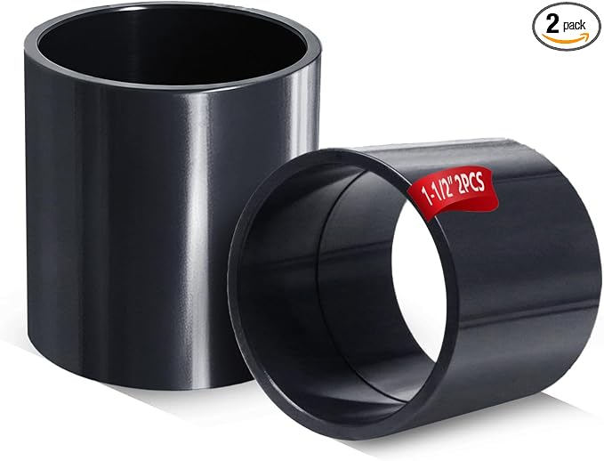 2PCS 1-1/2 Inch Gray Pvc Fittings Slip Socket Pipe Coupling used by tinoysian