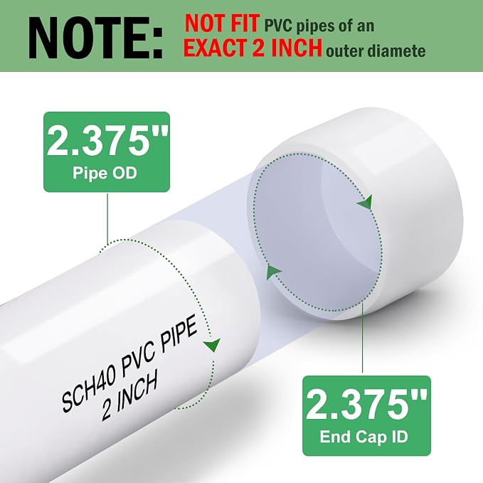 SCH40 PVC Cap 2 Inch - Image 2