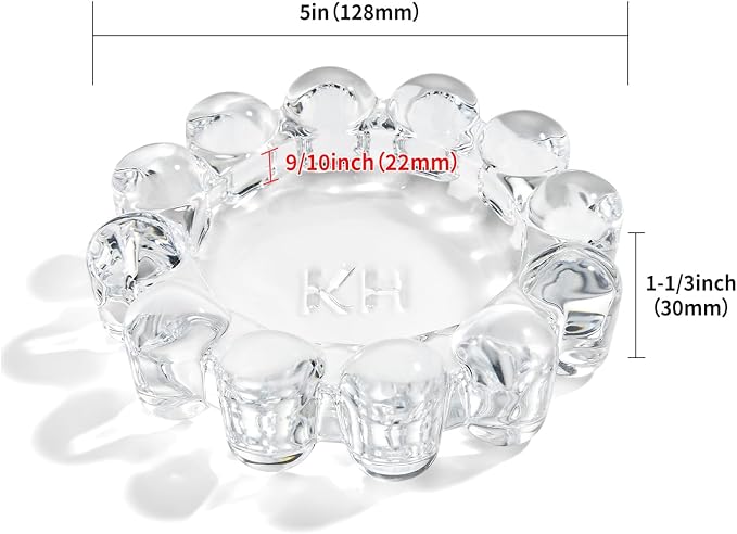 Chic Clear Bubble Glass Candle Dish – Modern Clear Glass Candle Holder - Image 2