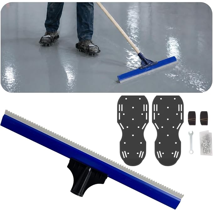 Self Leveling Cement Epoxy Flooring Tool Kit, 11.6in Epoxy Shoes, 16in Notched by Unknown