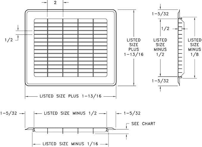 Imperial RG1031 Heavy Gauge Floor Return Air Grille, 4 x 10-Inch - Image 5