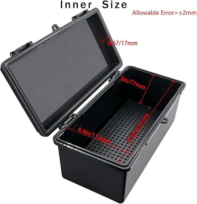 Junction Box, Hinged Black Cover IP67 Waterproof ABS Project Box - Image 3