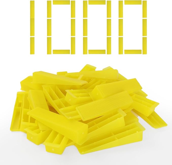 1000Pcs Tile Wedges for 1/8", 1/32" Tile Spacers | Tile Leveling System by VUAOHIY