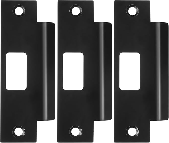 3Pcs Stainless Steel Strike Plate Universal Door Strike Plate 4 7/8" x 3 3/8" by Haiabei