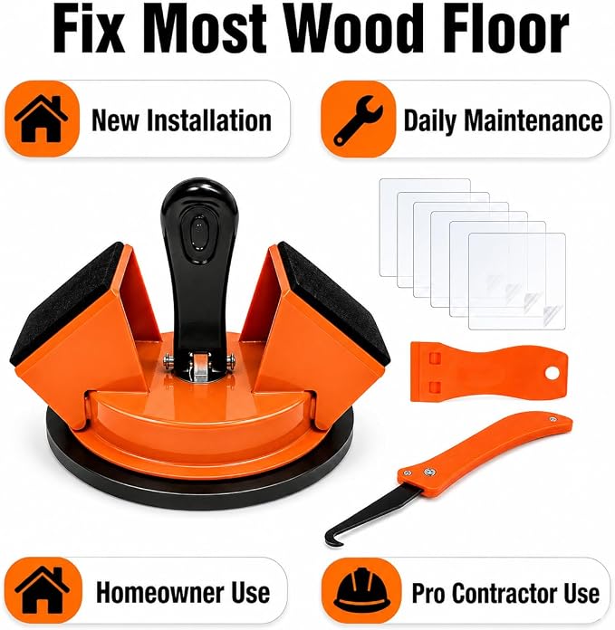 Floor Gap Repair Kit for Laminate & Vinyl Flooring, Suction Cup Gap Fixer | 45° - Image 6
