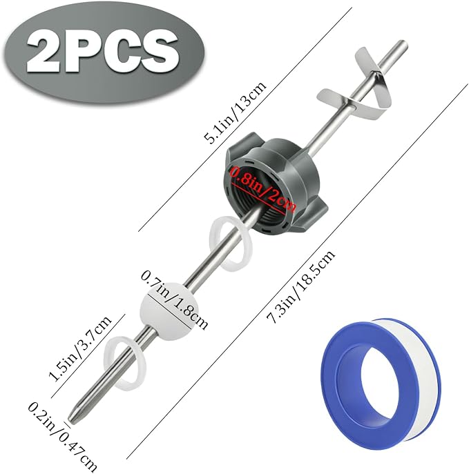 2 Pack Lavatory Pop Up Center Piece Assembly, Sink Stopper Pivot Rod - Image 2