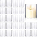 24 Pcs 4 Inch Tall Glass Vases Bulk Clear Cylinder Flower Vases Bulk Wedding by Mimorou