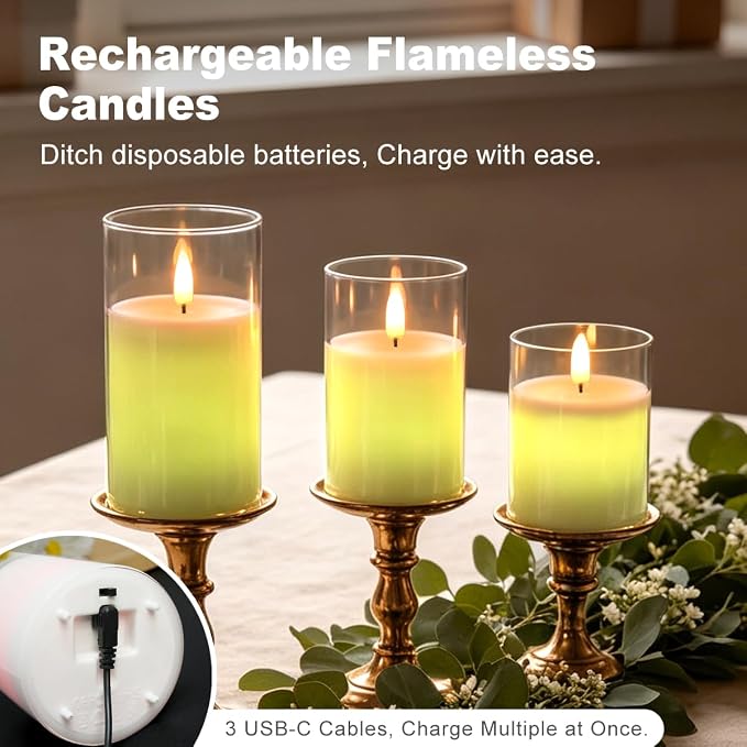 LEDHOLYT Rechargeable RGB Flameless Candles, Holiday Décor & Gifts - Image 5