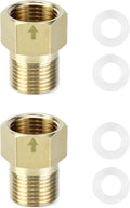 QWORK Brass One-way Check Valve, 1/2 inch Male G Thread to 1/2 inch Female G by QWORK