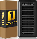 4x10 Floor Register, 1 Pack Black Vent Covers by BYEWIRE