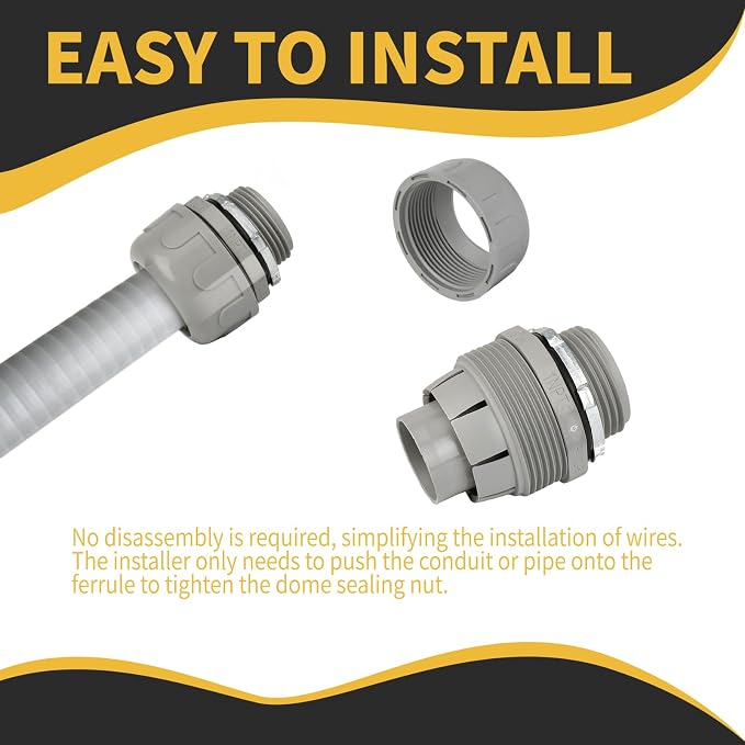 Conduit Connectors, 1 Inch, Non-Metallic, - Image 5