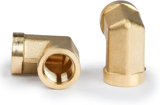 Brass Street Elbow 1/8 in NPT U.S. Solid 90 Degree Barstock Pipe Fitting Female - Image 4