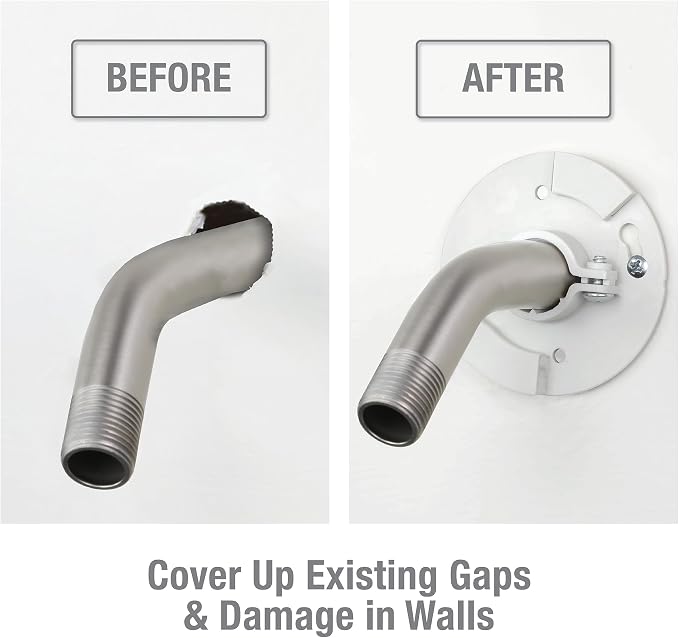 Danco 12006 Shower Arm Stabilizer Bracket and Flange Cover, 3.1 Inch, Brushed - Image 5
