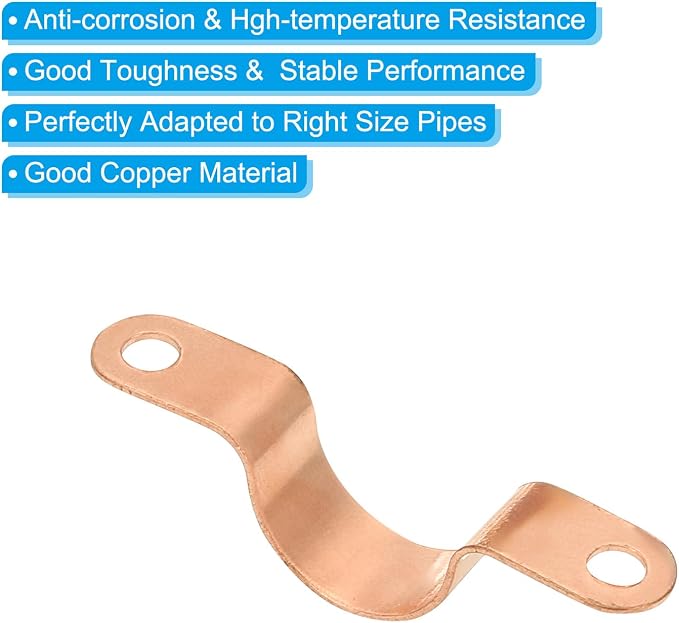 PATIKIL 1/2" Copper Pipe Strap Fittings - Image 3