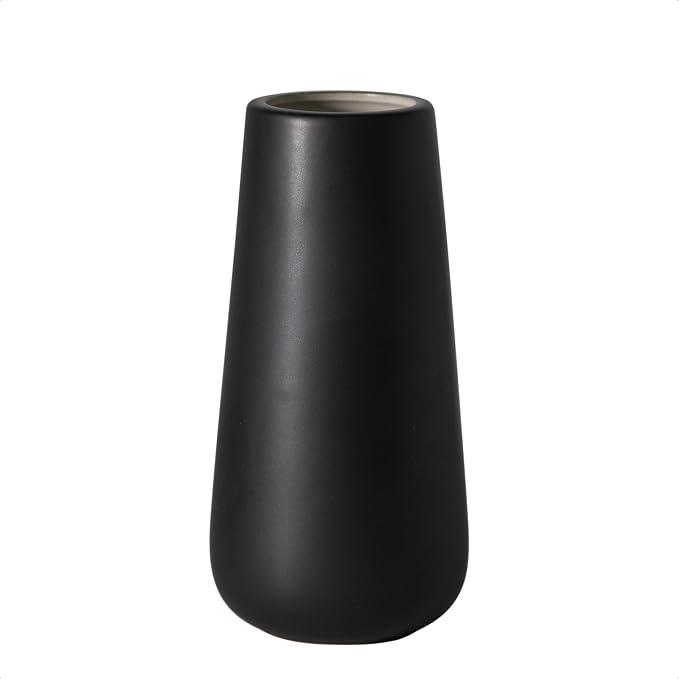 D'vine Dev 8 Inch Ceramic Flower Vase Matte Finishing, Minimalist Design by DvineDevPlanterPotsandStand