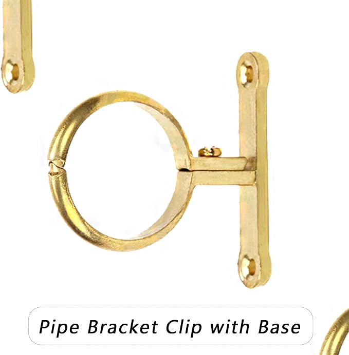2Pcs Brass Water Pipes Clamp, Pipe Support Clamps Fit - Image 4