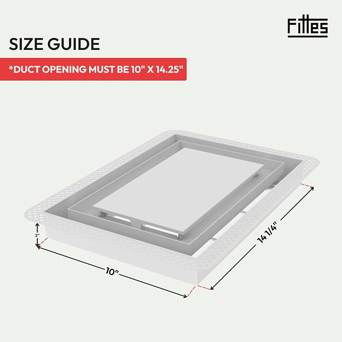 Fittes Flush Wall Vent, Minimalist ABS Plastic HVAC Air Return Register Cover - Image 14
