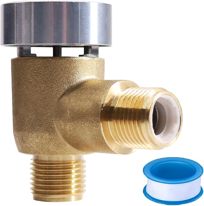 New Upgraded Brass RV Vacuum Breaker Check Valve, 571-VAC-CHK-A Camper RV Black by MIYIMORE