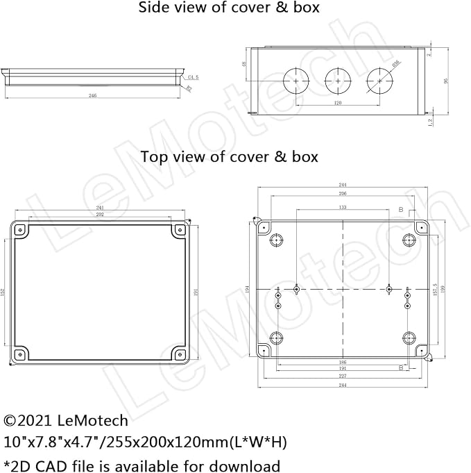 Junction Box, ABS Plastic IP65 Waterproof and Dustproof, Universal Electrical - Image 6