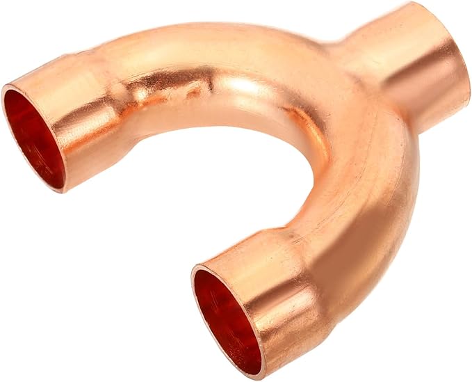 PATIKIL 7/8 Inch ID Copper Fitting, 3 Way Y Type 99.9% Pure Copper Pipe Fitting by PATIKIL