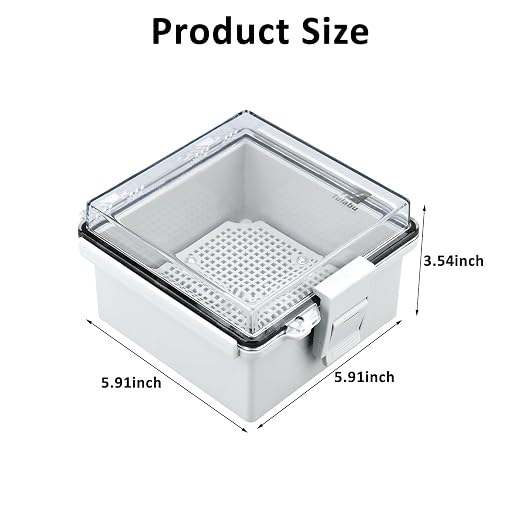 IP67 Waterproof Junction Box for Outdoor, 5.9"x5.9"x3.5" | Heavy Duty ABS - Image 2