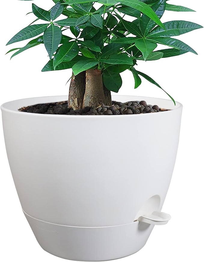 UOUZ 12inch Self Watering Pots, Plastic Planters by UOUZ