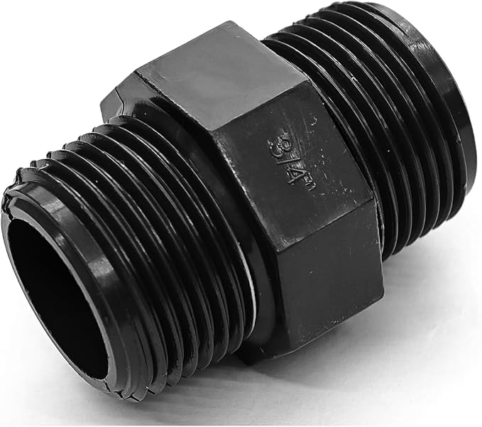 10PCS 3/4" PVC Hex Nipple Fitting, G3/4 X G3/4 Male Thread Coupling Adapter - Image 3