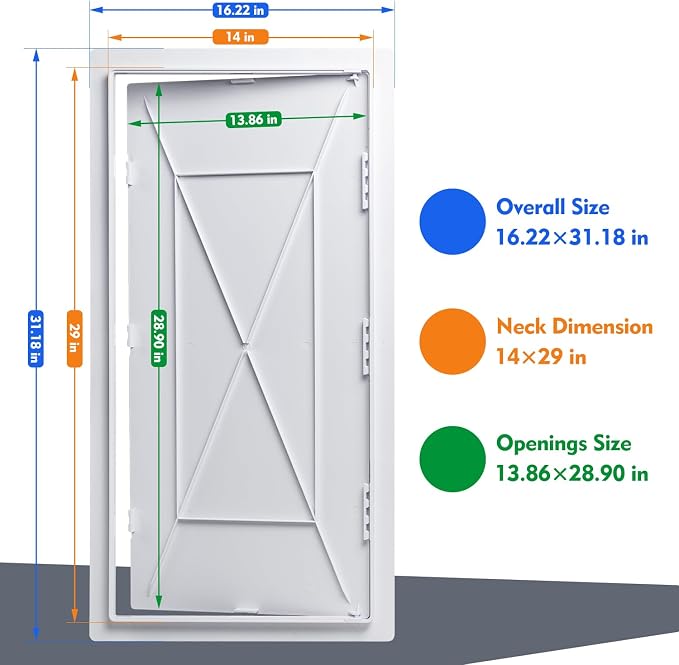 Access Plumbing Panel for Drywall Ceiling, 14x29 in Plastic Access Door - Image 2